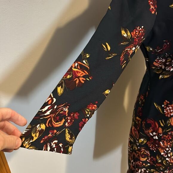 Abercrombie & Fitch Floral Ombre A Line Mini 3/4 Sleeve Dress Size S BIN D - Picture 4 of 7